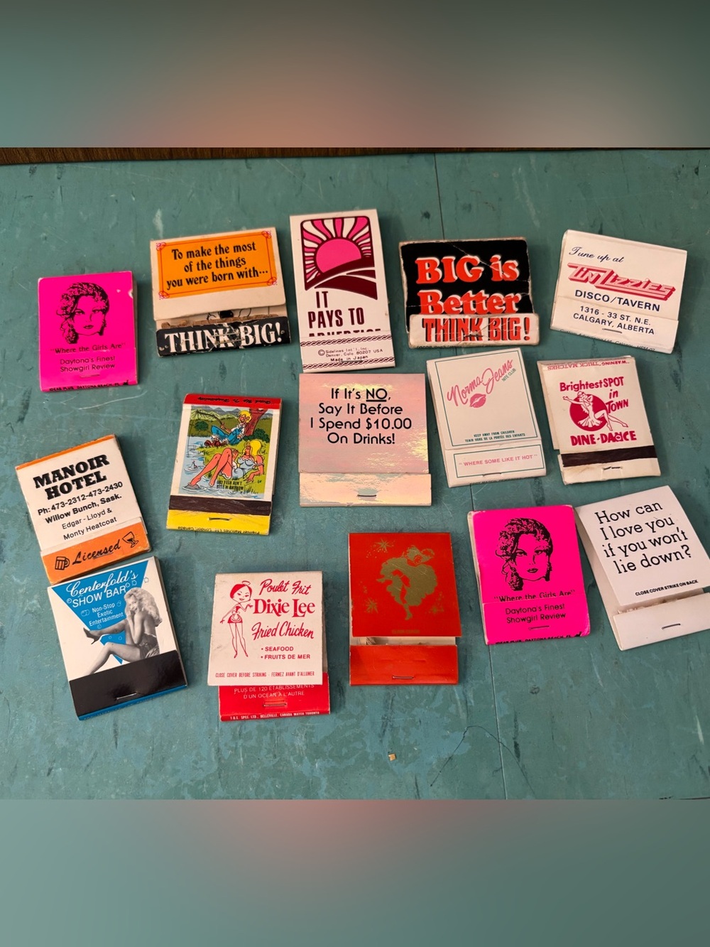 15 vintage matchbooks ephemera risqué ladies novelty scrapbooking journaling